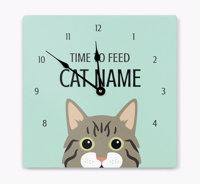 Time To Feed...: Personalised {breedCommonName} Wall Clock